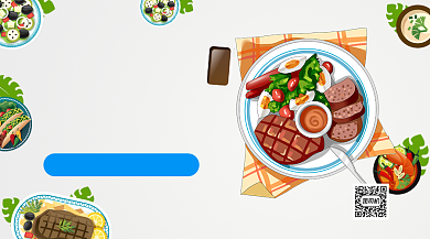 吃货美食必点清单手机横版海报背景