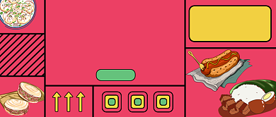 卡通创意美食公众号首图背景