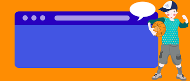 少儿篮球暑假班公众号首图背景