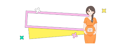 孕妇宝典可爱插画公众号logo背景