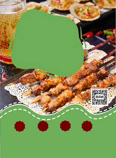 夜市烧烤小龙虾海报背景