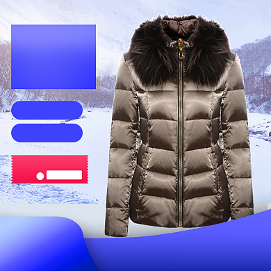 冬季服饰羽绒服主图直通车背景