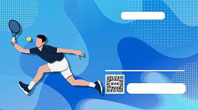 网球社团招新手机横版海报背景