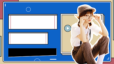 女装双11好物推荐横版视频封面背景