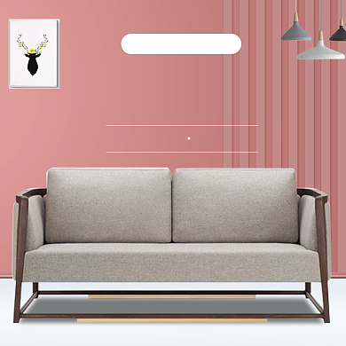 简约家具家居沙发淘宝天猫主图促销背景