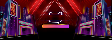 双十二朋克风街道街景炫酷灯管大促氛围背景