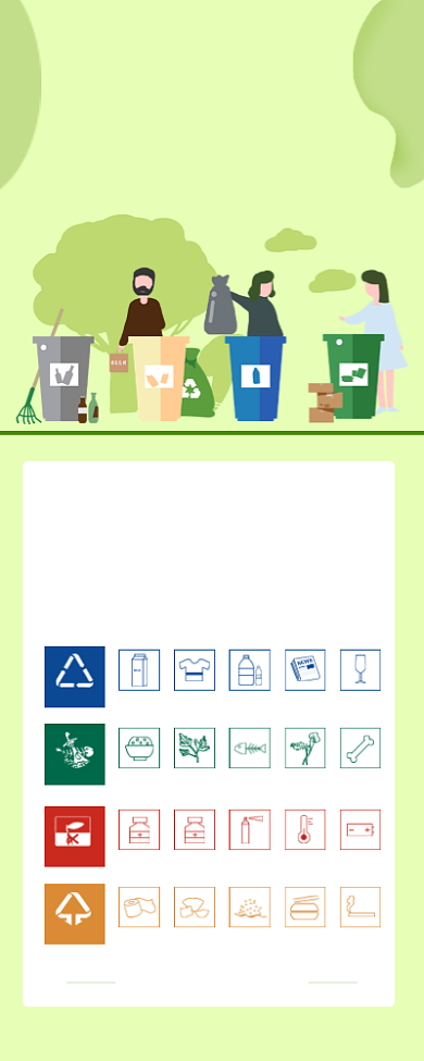 垃圾分类公益广告手绘卡通手机长图背景