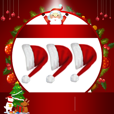 惊喜圣诞节圣诞帽促销组合主图背景