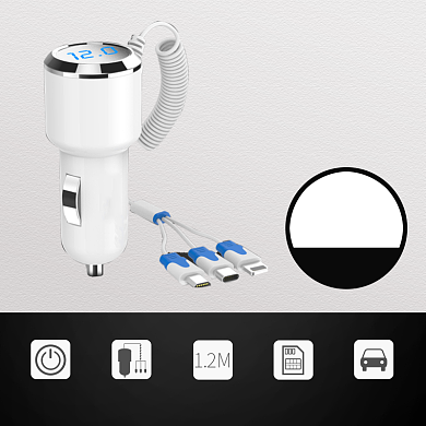 汽车快充充电头功能介绍简约促销主图背景