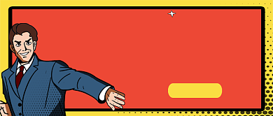 黄红波普风寻找合伙人公众号首图背景