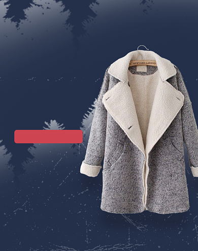 简约冬季焕新女装大衣冬装海报背景