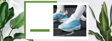 清新简约春季焕新运动鞋海报背景