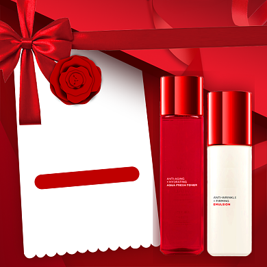 情人节214红色化妆品主图背景