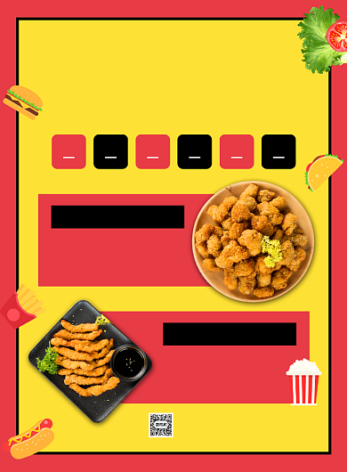 美味炸鸡快餐促销印刷海报背景