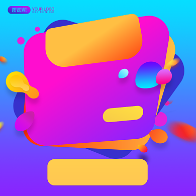 双十二活动促销时尚简约手机方图背景