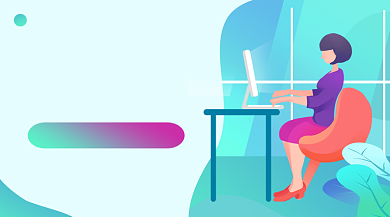 职场管理技能提升教育课程封面背景