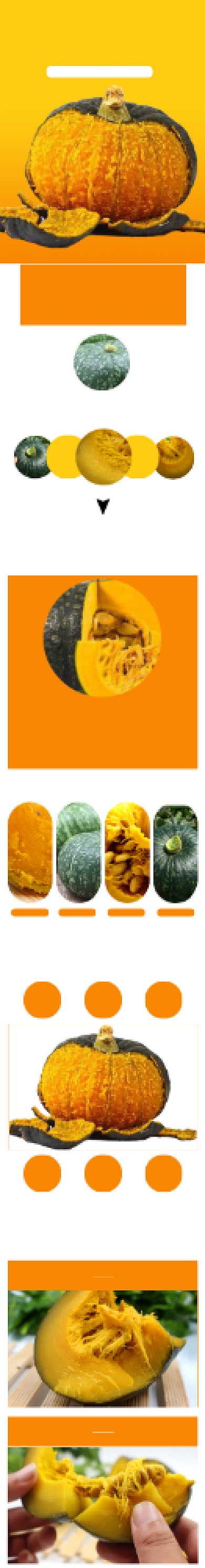 南瓜详情页电商时尚简约大气黄色背景