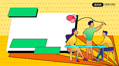 手绘创意语录手机横版海报背景