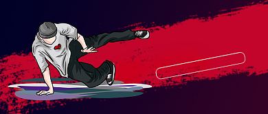 嘻哈街舞课程公众号首图背景