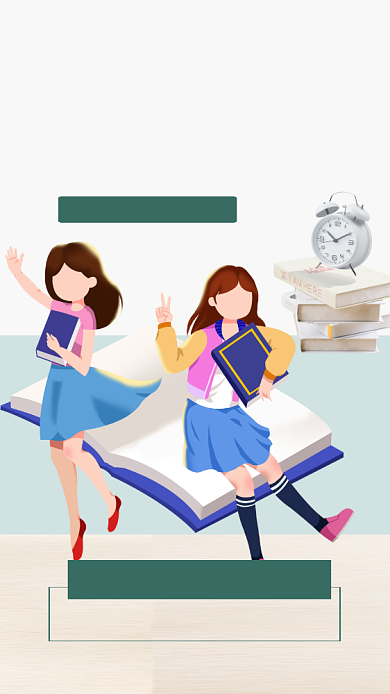 开学季宣传促销手机海报背景
