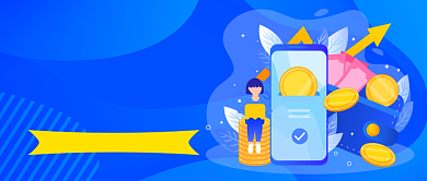 企业金融管理卡通手绘公众号首图背景