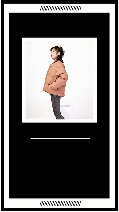 黑色简约秋冬新款双面羽绒大衣文章配图背景