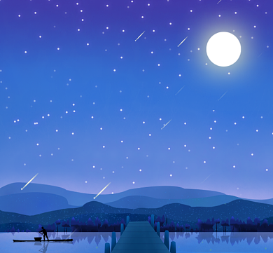 浪漫梦幻星空朋友圈封面背景