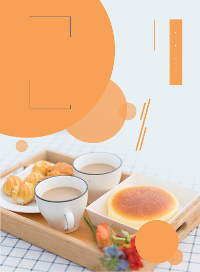 美味下午茶甜品促销海报背景