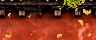 你好十一月古风红墙公众号首图背景