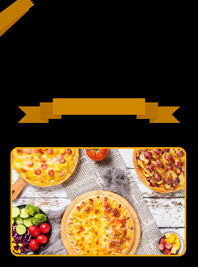 西式餐厅黑色宣传单背景