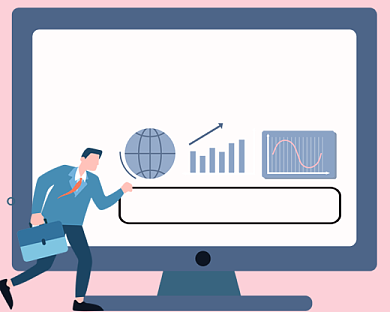 投资理财手绘卡通小程序封面背景