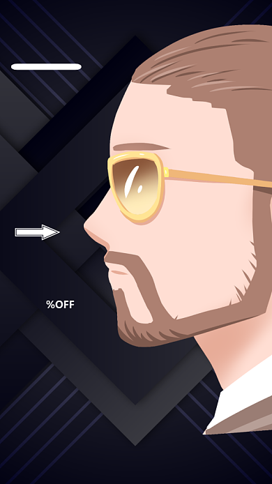 八三男人节男士促销手机海报背景