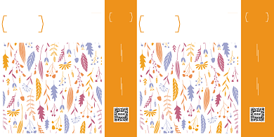 简约图形插画科技礼品手提袋包装背景