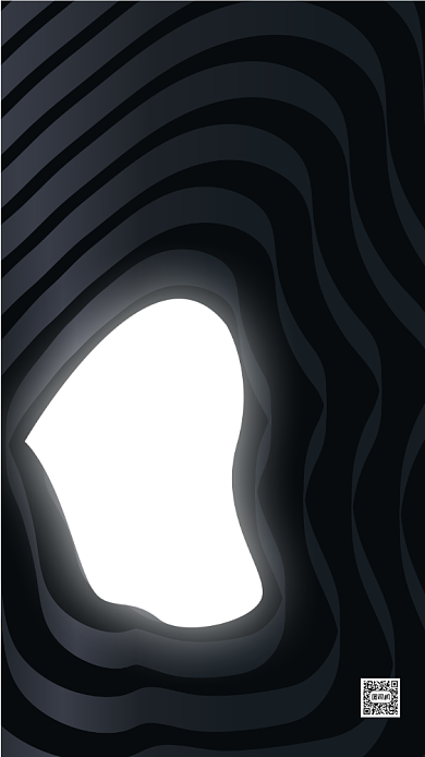 年会倒计时黑白大气手机海报背景