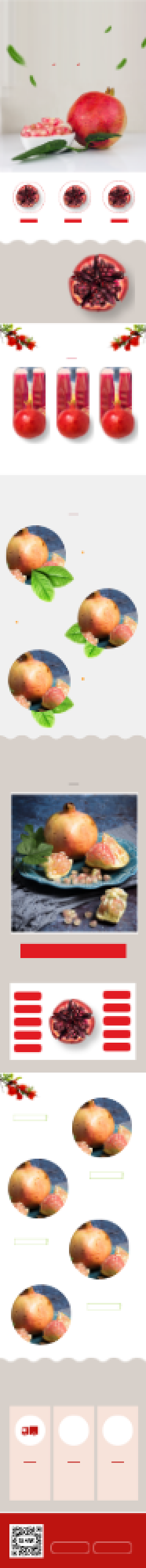 软籽石榴水果淘宝天猫详情页模板背景