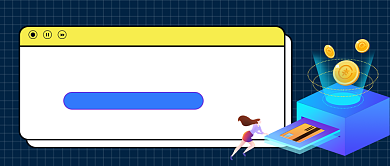理财投资攒钱蓝色公众号封面背景