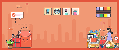 好物攻略手绘卡通公众号首图背景