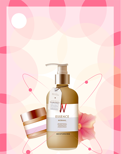 新年美妆海报大促背景