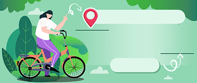 自行车骑行攻略新媒体首图背景