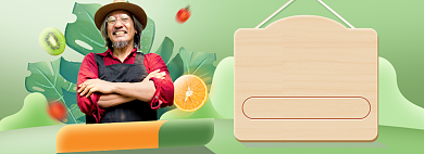 助农直播绿色生鲜淘宝banner海报背景