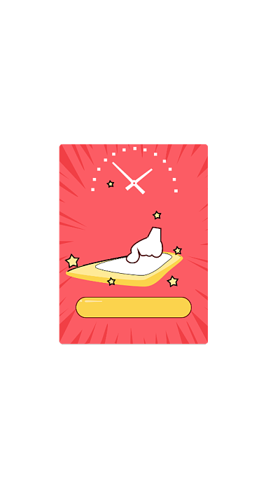 红色简约卡通限时秒杀弹窗背景