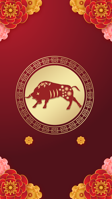 新年贺卡祝福中国风手机海报背景