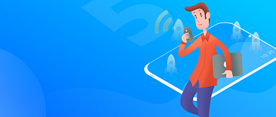 蓝色渐变快速下载5g时代公众号首图背景