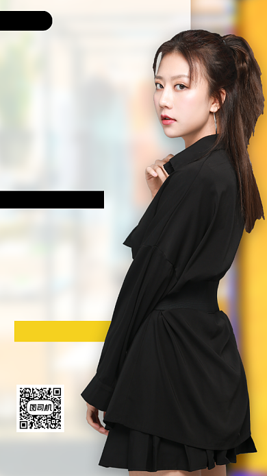 秋季新品促销时尚简约手机海报背景