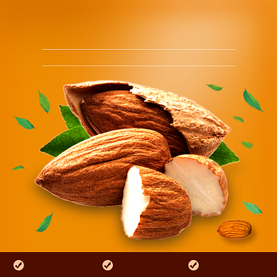 杏仁巴旦木点心零食干果主图直通车背景