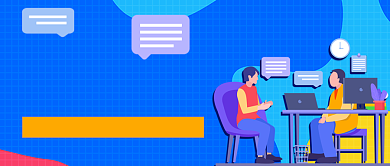 面试技巧手绘卡通公众号首图背景