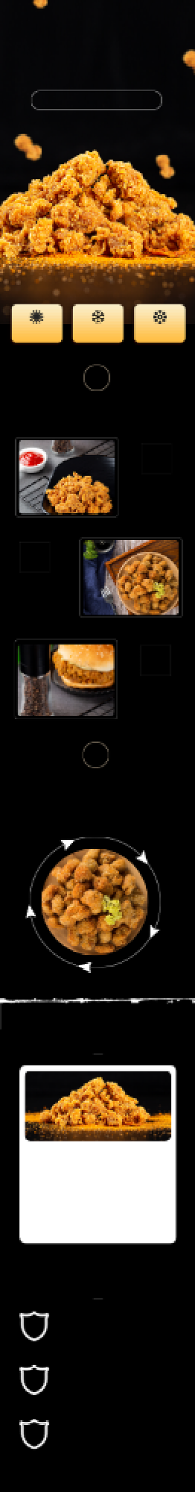 炸鸡鸡米花烤鸡速食食品详情页背景