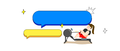 健身学院简约插画公众号logo背景