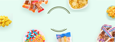 网红进口爆款零食美味食品背景