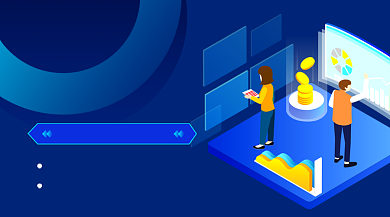 金融证券理财卡通教育课程封面背景